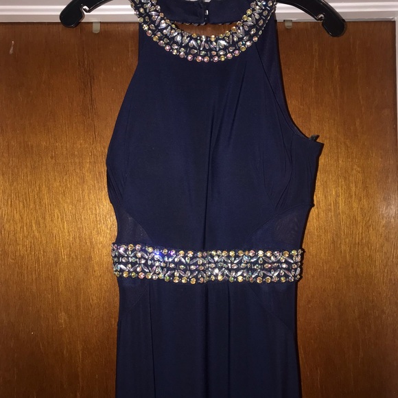 Midnight blue prom gown - Picture 1 of 2